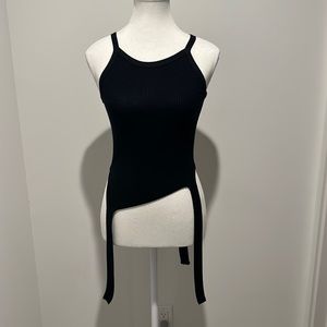 Bayse Black Ribbed Tank Top